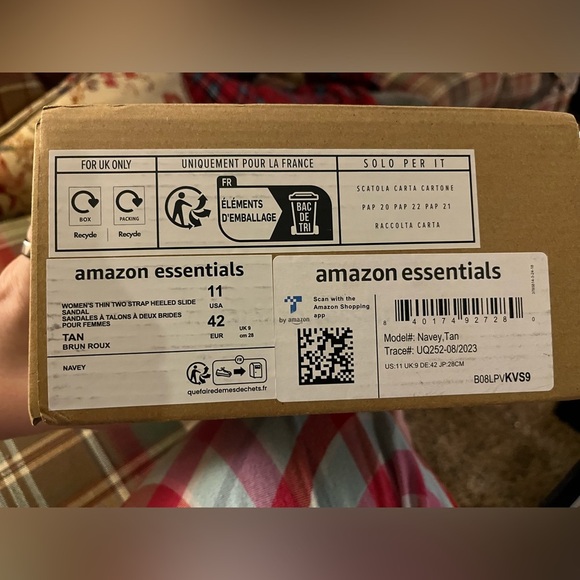 Amazon Essentials Two-Strap Block Heel Sandals – Tan – Size 11 NEW - Picture 4 of 4